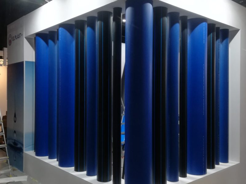 stoisko targowe bydgoszcz wod-kan targi elplast budowa stoisk konstrukcja targowa