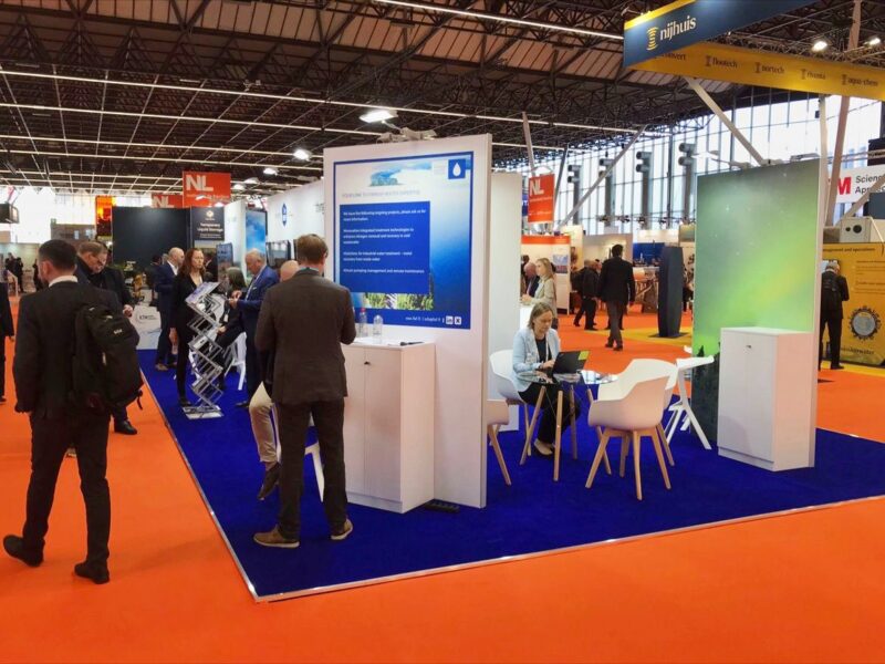 Nasze stoisko na Aquatech Amsterdam 2024, w pełni modułowa konstrukcja zapewniająca elastyczność i funkcjonalność.
