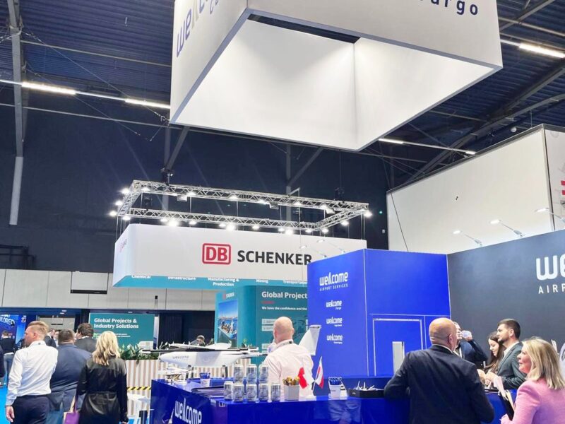 Recepcja stoiska targowego Welcome na targach Breakbulk Europe 2024 w Rotterdamie