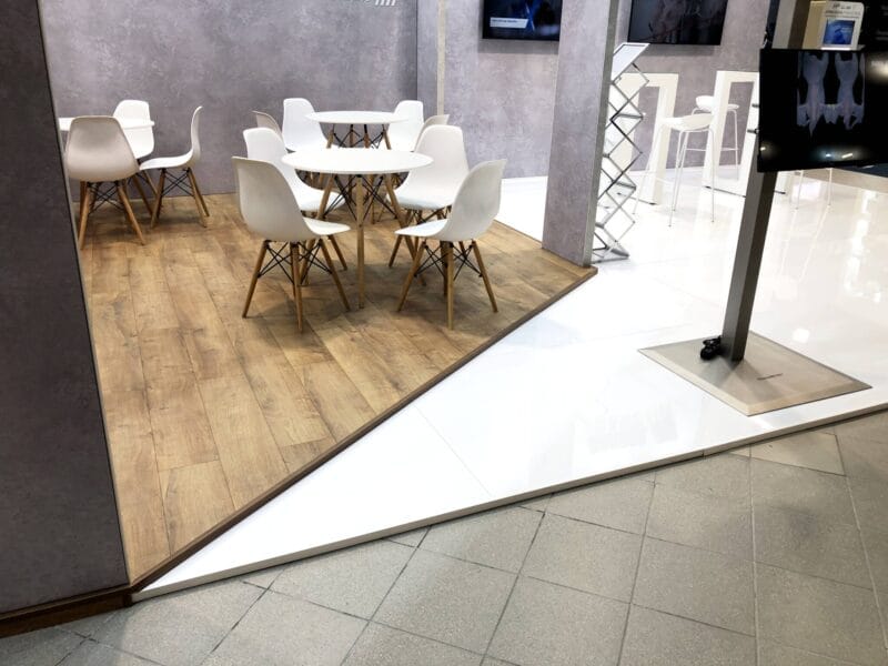 Modular trade show booth structure for Baader at Food Tech Expo.