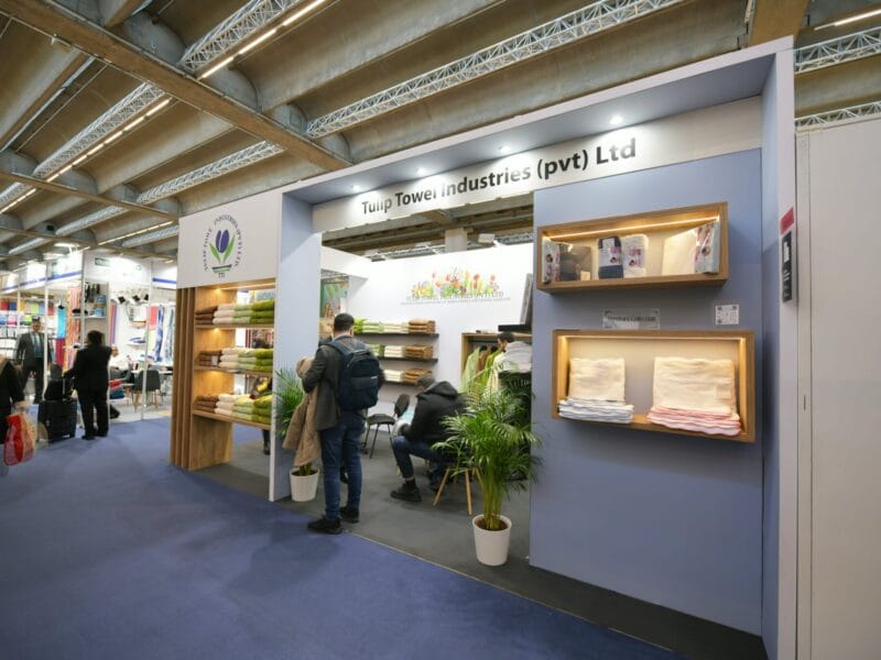 Stoisko targowe na targach Heimtextil 2025, zaprojektowane przez Stand 360.