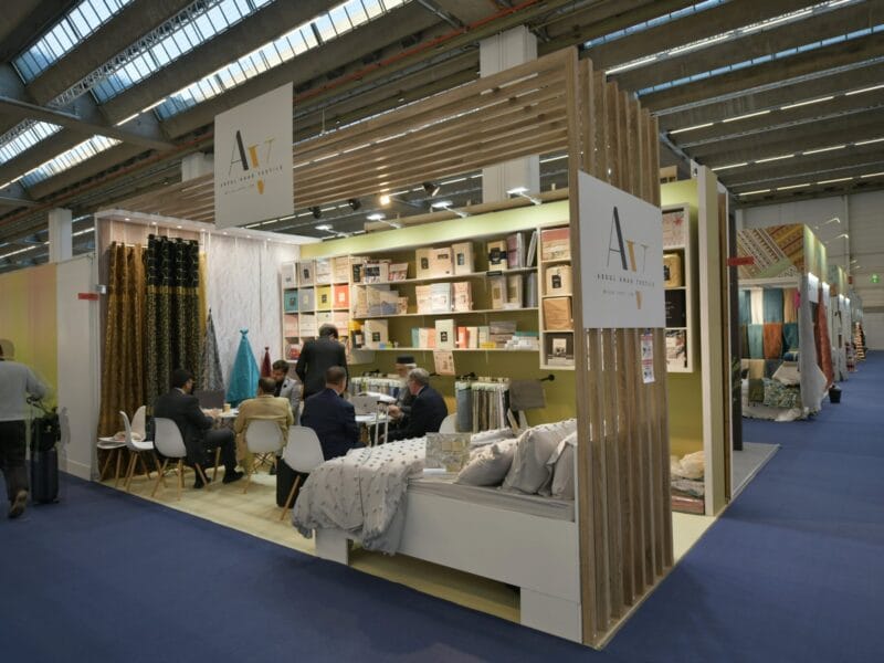 Modułowe stoisko targowe w Niemczech – Heimtextil Stand 360.