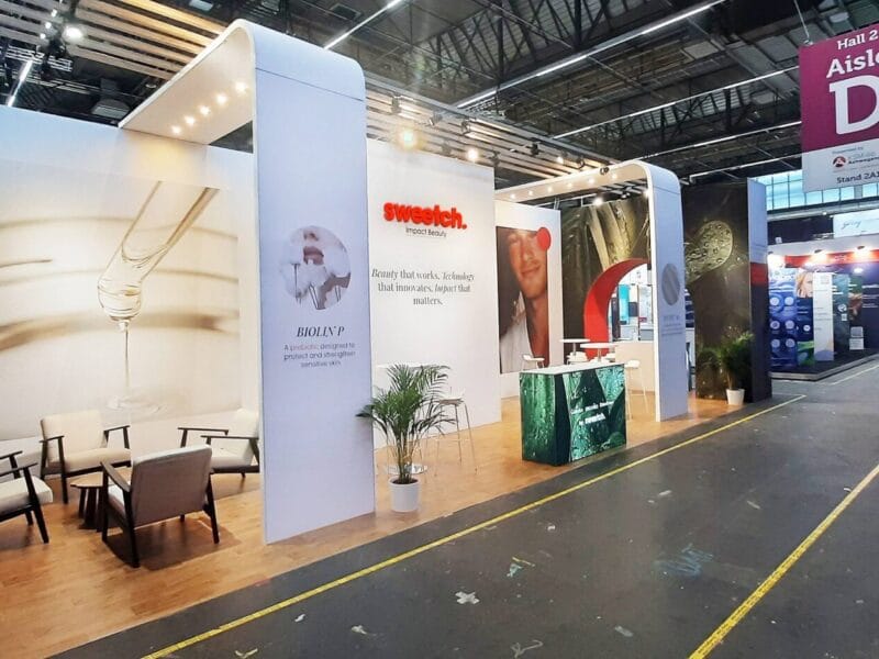 Trade fair booth construction In-Cosmetics Netherlands

